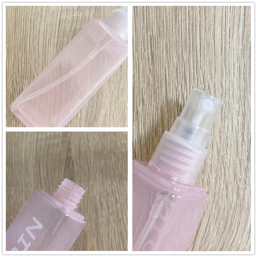 Textention Plastic Spray Bottles 1.7Oz / 50Ml - Empty Fine Mist Plastic Mini Travel Bottle Set Small Refillable Liquid Container