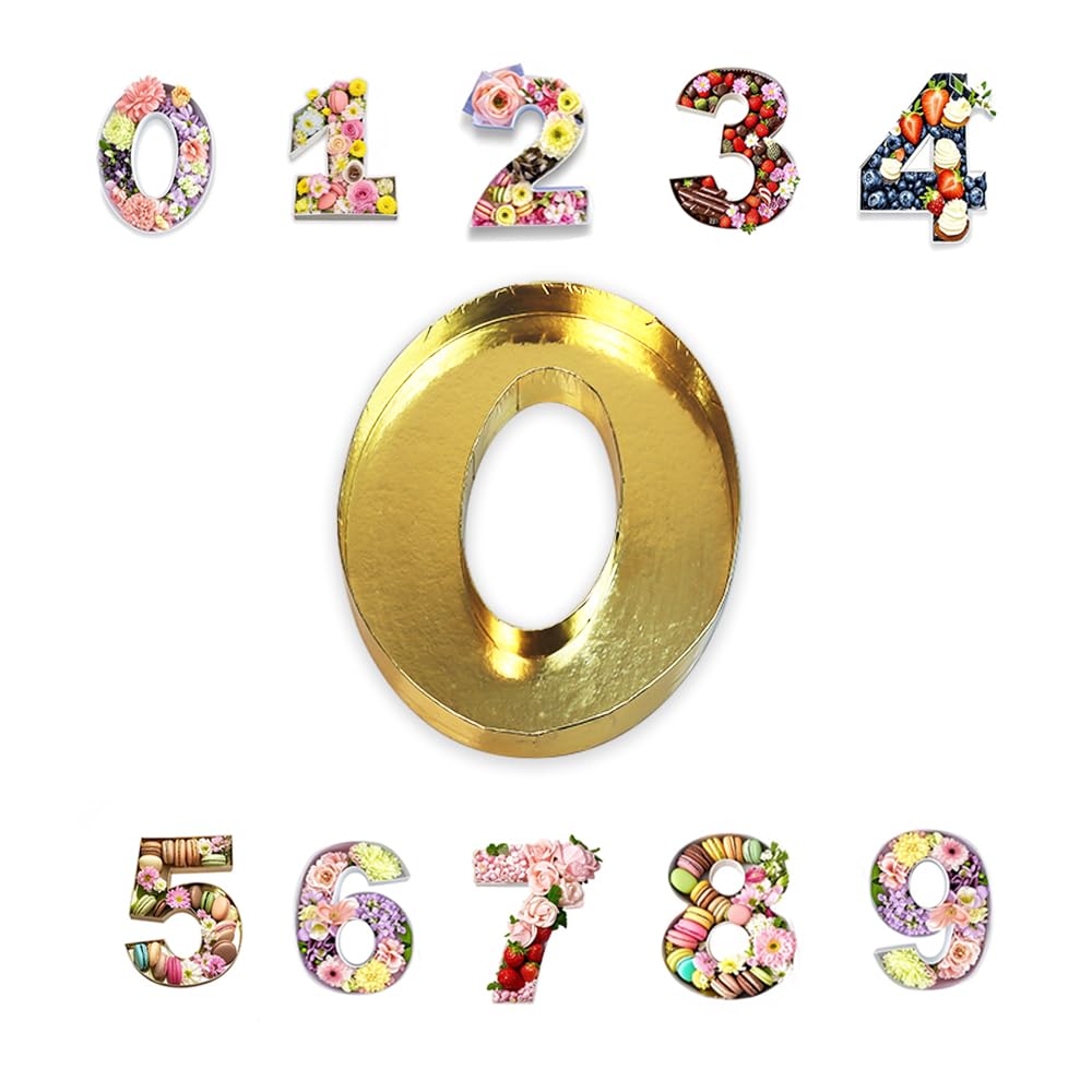 14 Cardboard Number Charcuterie Tray Birthday Anniversares Parties Celebration Supplies Fillable Paper Mache Chocolate Candy Cup