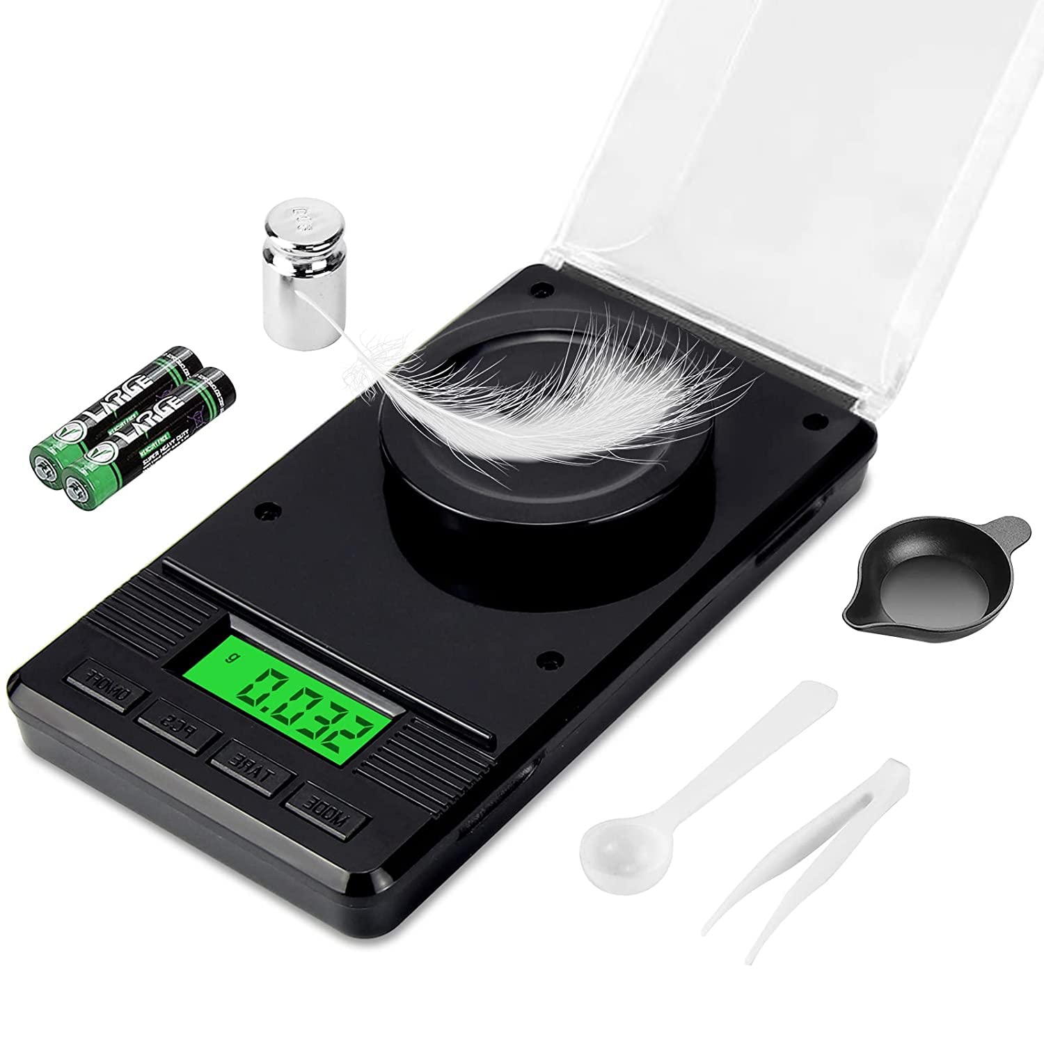 Milligram Scale (50G 0001G) - Mggram Scale, Precision Digital Pocket Kitchen Scale For Powder Medicinejewelryreloadingherb(Inclu