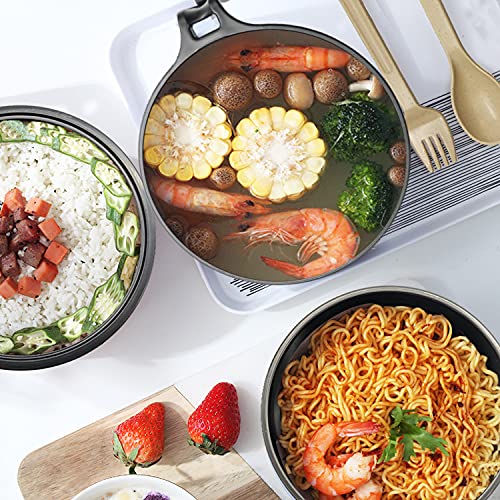Lshfwn 33Oz Microwave Ramen Cooker,Ramen Bowl Set,Instant Noodles Bowl With Chopsticks,Rapid Ramen Cooker With Handles For Colle