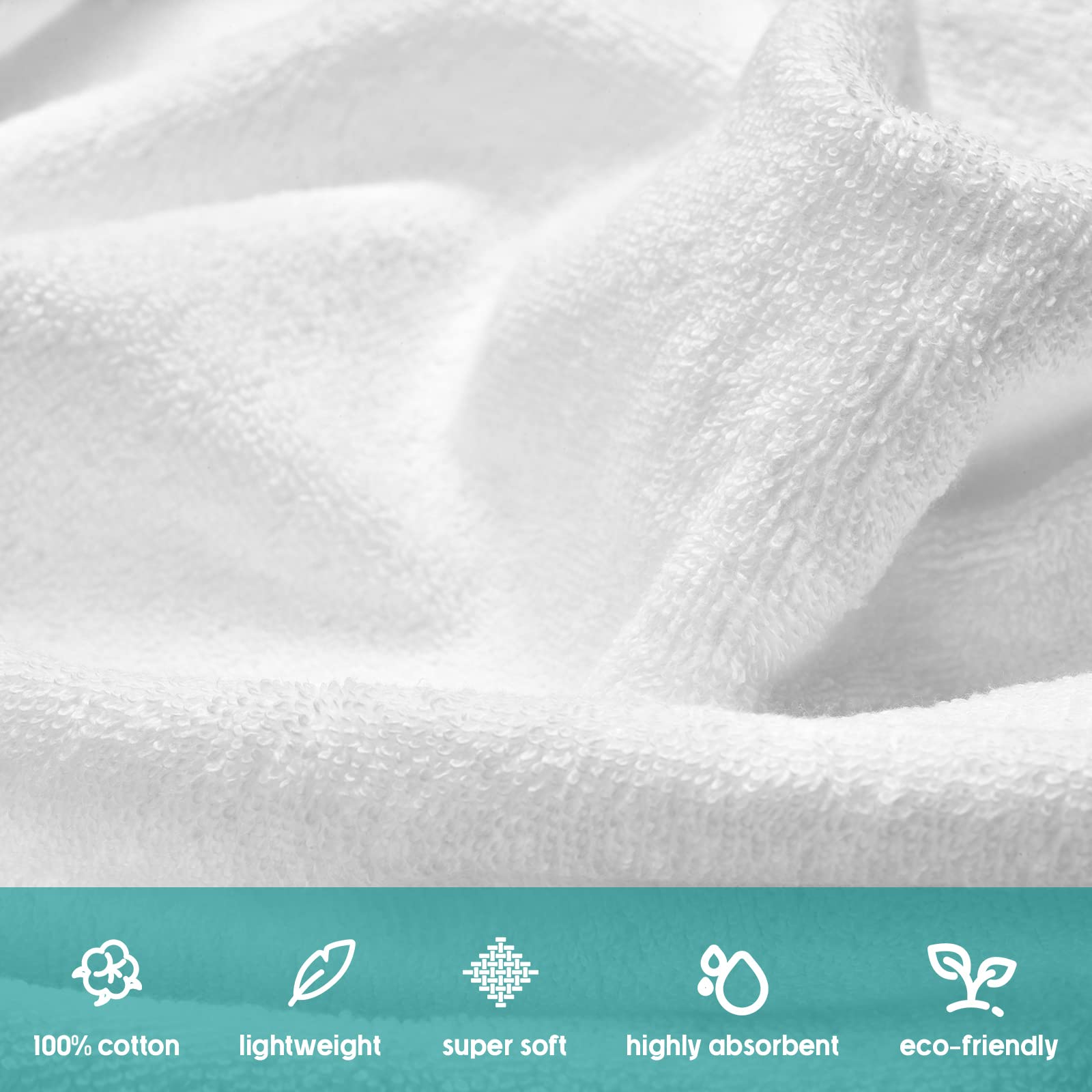 Buryeah 50 Pieces Wash Cloths Bulk Face Cloths Cotton Washcloths Set Hand Towels Absorbent For Bathroom Soft Cleaning Rags For B