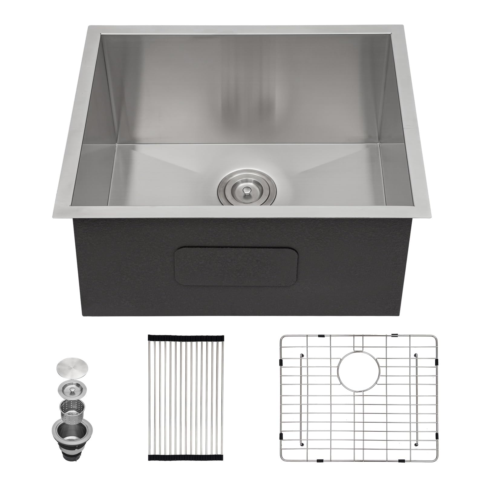 Sarlai Undermount Utility Sink 23 Inch - 23X19X13 Inch Undermount Utility Sink Rectangular Deep Single Bowl 16 Gauge Stainless S