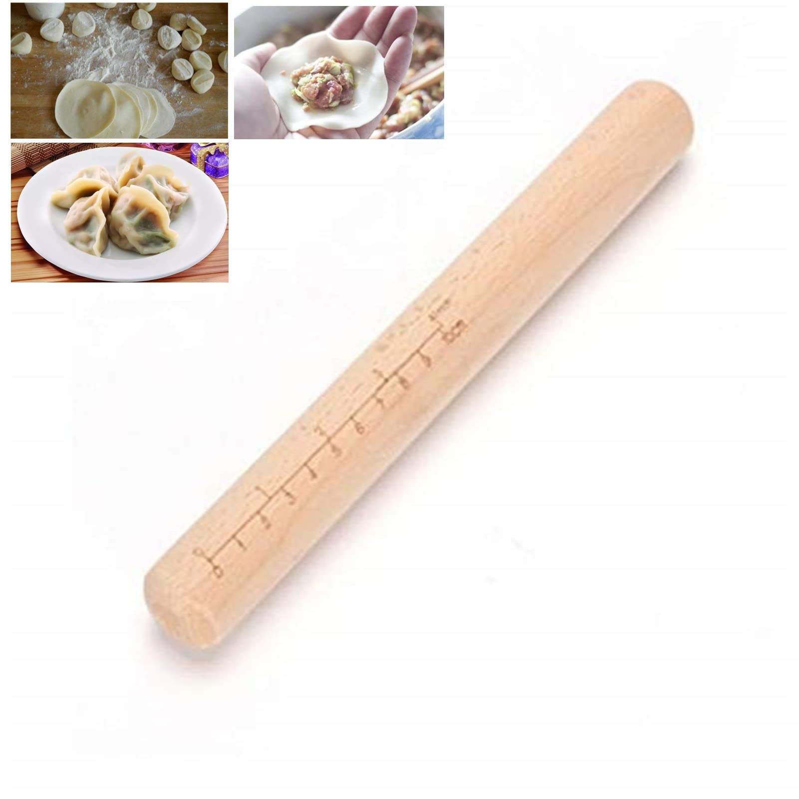Xbldmjy Small Rolling Pin,Dumpling Rolling Pin,9 Inch Short Wood Rolling Pin For Fondant,Pie Crust Cookie,Small Baking Cooking T