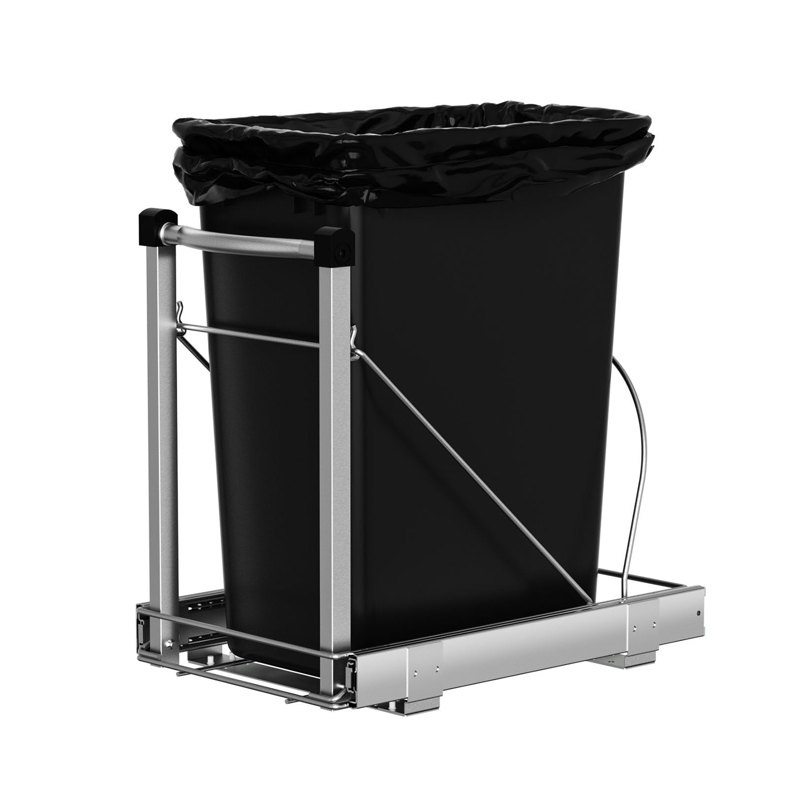 Pullout Trash Can Undercabinet w/ Soft Close, Undersink No Drill Organizer