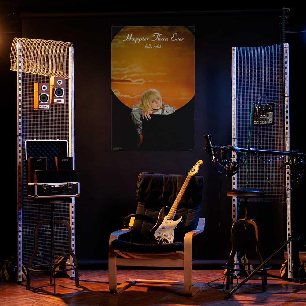 Billie Eilish - Happier Than Ever - Goldwing Poster - Officially Licensed - 24'' X 36''