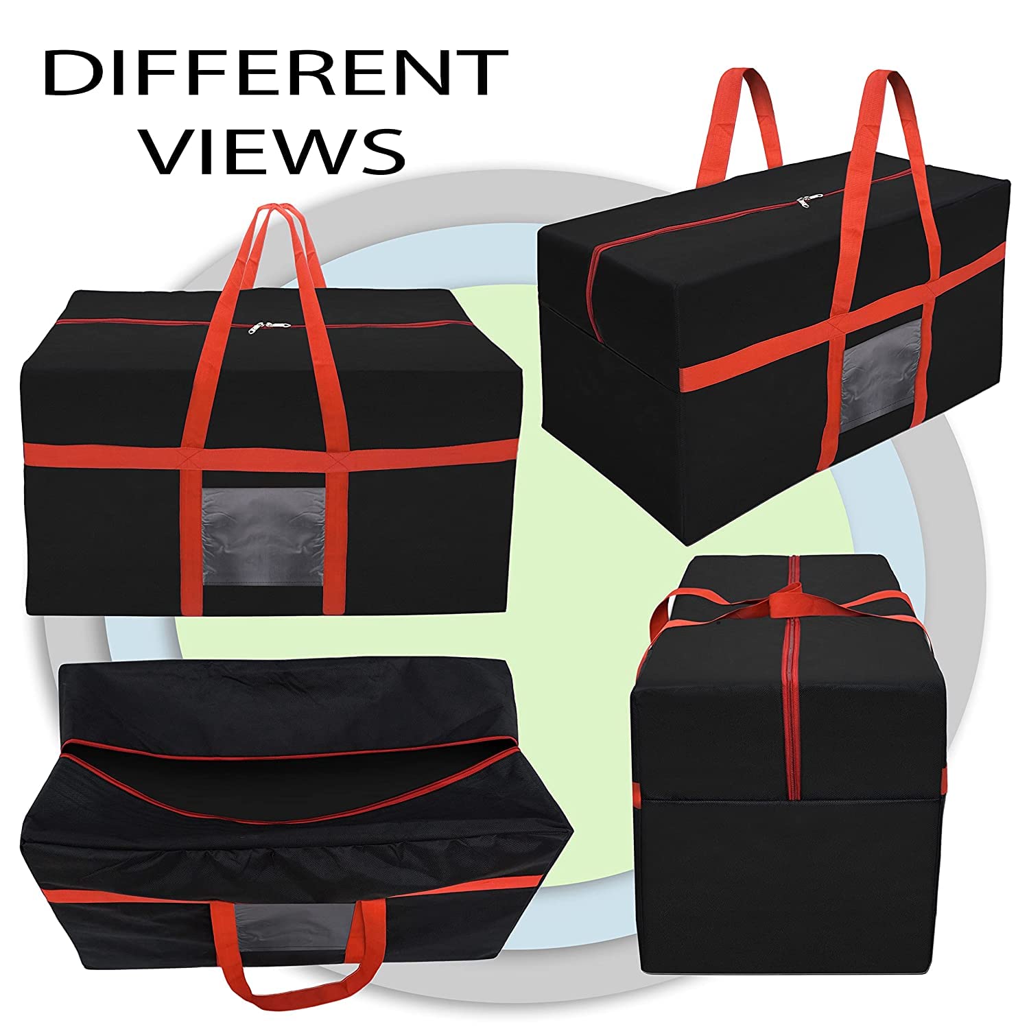 Storite Nylon Multi-Purpose Heavy Duty 128 litres Super-Size Large Clothing Storage Organiser/Toys Storage Bag/Stationery Paper