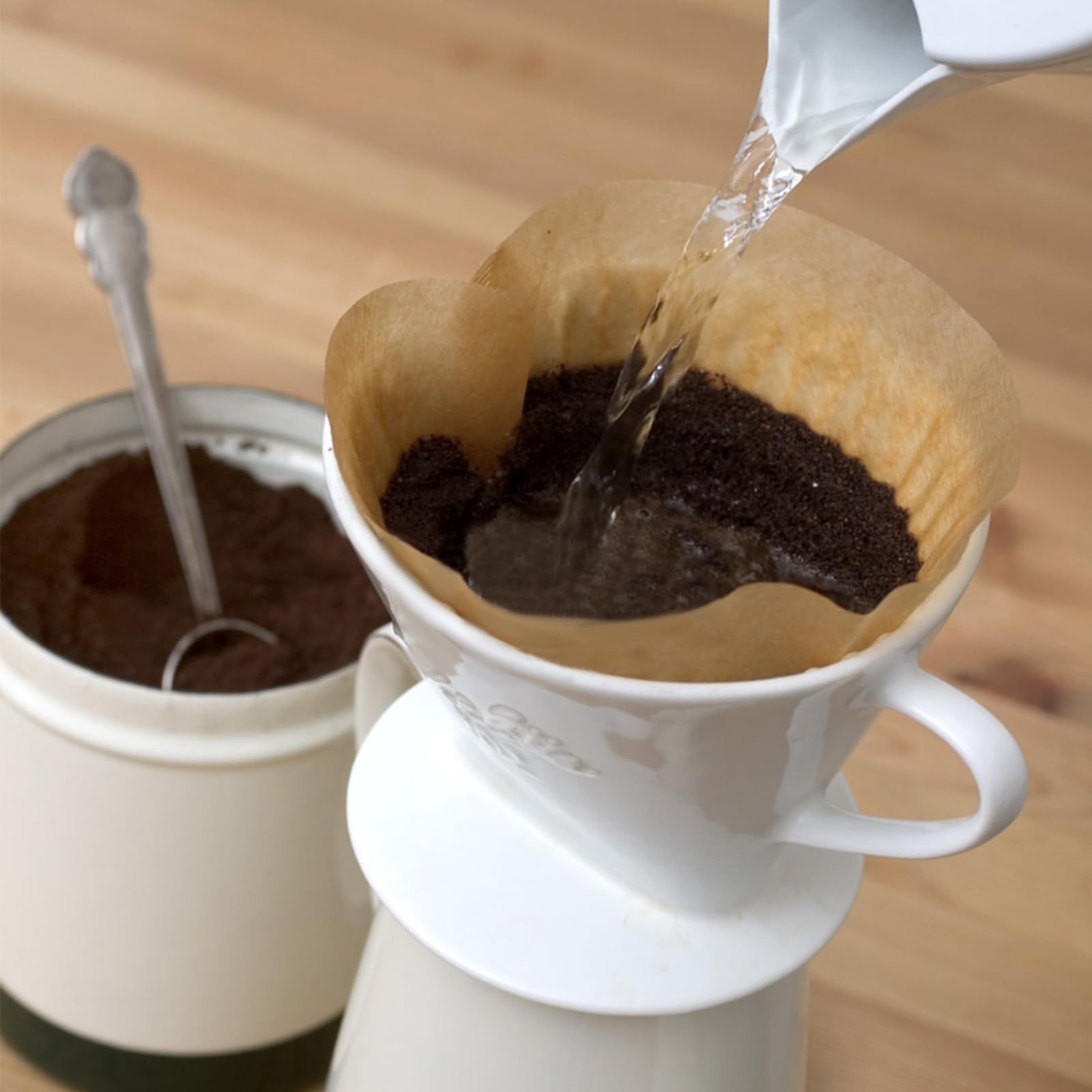 200 Count Coffee Filter #2, 2 Coffee Filters Cone Unbleached Disposable Coffee Filters 2 Cone Paper Fits For Drip And Compatible