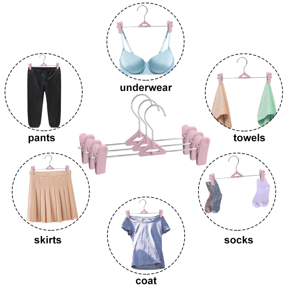 Northern Brothers Skirt Hangers With Clips - Pants Hangers With Clips 30 Pack Clip Hangers Heavy Duty Skirt Hangers With Clips S