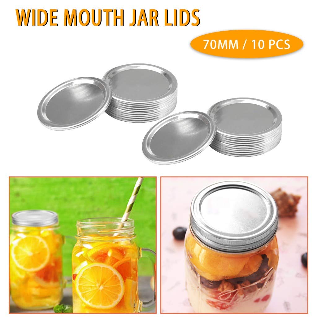 Canning Lids, Regular Mouth Mason Jar Lids, Stainless Steel Lids For Mason Jar Regular Mouth, Split-Type Lids Leak Proof And Sec