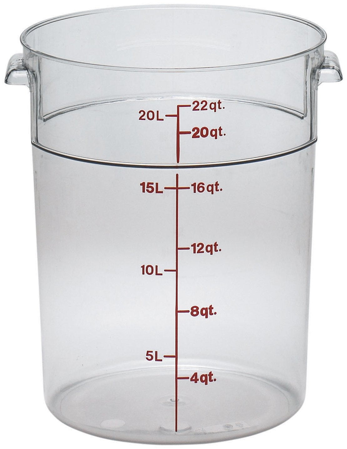 Cambro (Rfscw22135) 22 Qt Round Polycarbonate Food Storage Container - Camwear (Pack Of 6)