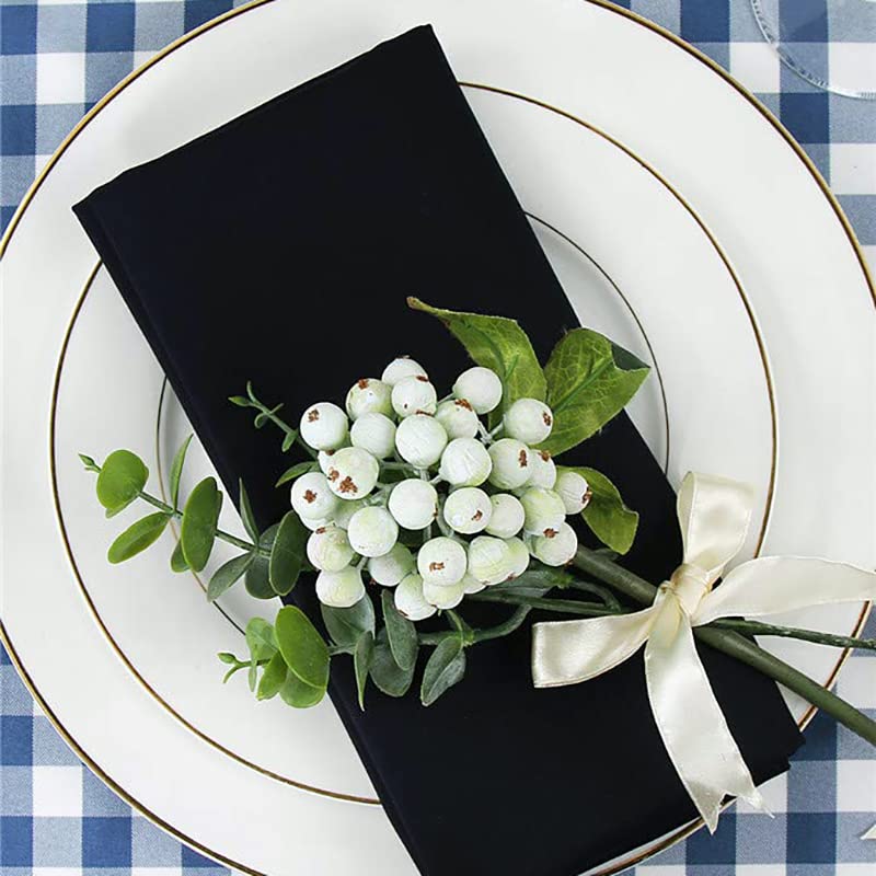 Koffota Black Cloth Napkins Set Of 6,100% Cotton Napkins,18 X18 Inch,Black Kitchen Napkins For Dinner, Washable,Soft,Thcik(Jet B