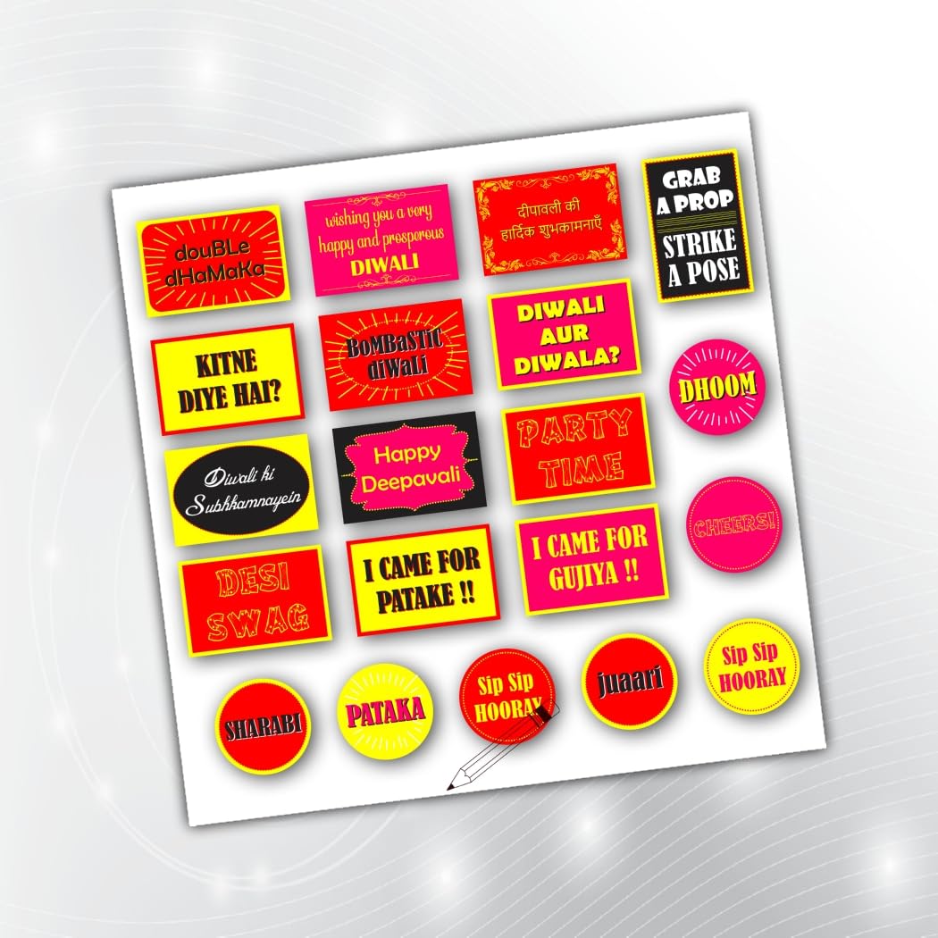 PartyStuff Props  Diwali Party Props 5 (20 Piece)