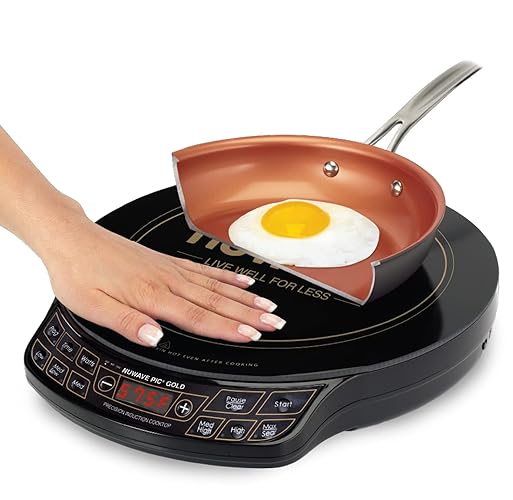 Nuwave Gold Precision Induction Cooktop  Portable  Powerful with Large 8? Heating Coil 100?F to 575?F  3 Wattage Settings  12? Heat-Resistant Cooking Surface