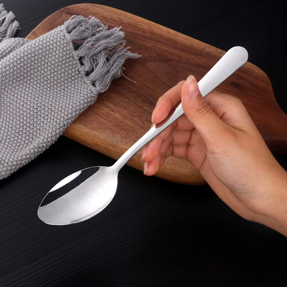 Buyer Star 8.1 Inch Table Spoon Set Of 24, Stainless Steel Serving Spoon For Restaurant, Hotel, Entertainment, Dishwasher Safe