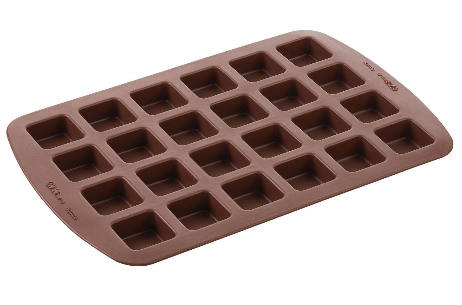 Wilton BiteSize Brownie Squares Silicone Mold, 24Cavity