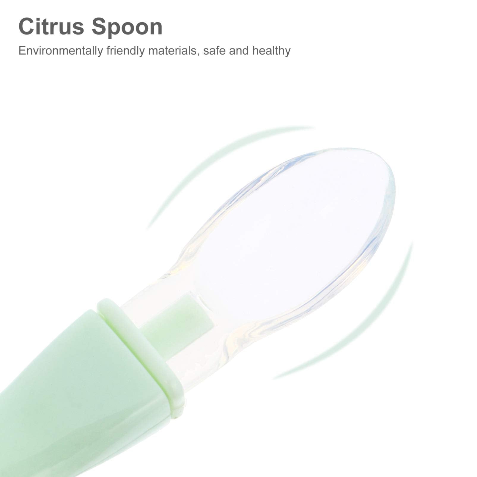 Kisangel Baby Fruit Spoon Scraper Double Head Serrated Spoon Silicone Scraping Spoon Baby Fruit Mud Spoon Zigzag Spoon Citrus Sp
