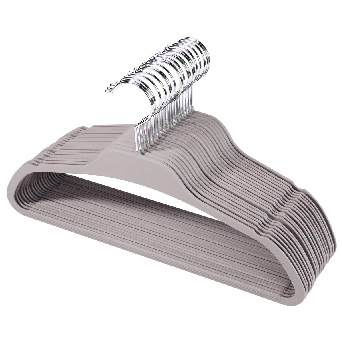 Elong Home Plastic Hangers For Clothes, Upgraded Rubber Non Slip Clothes Hangers, Non Velvet Durable Clothing Hangers, 15.7 Inch