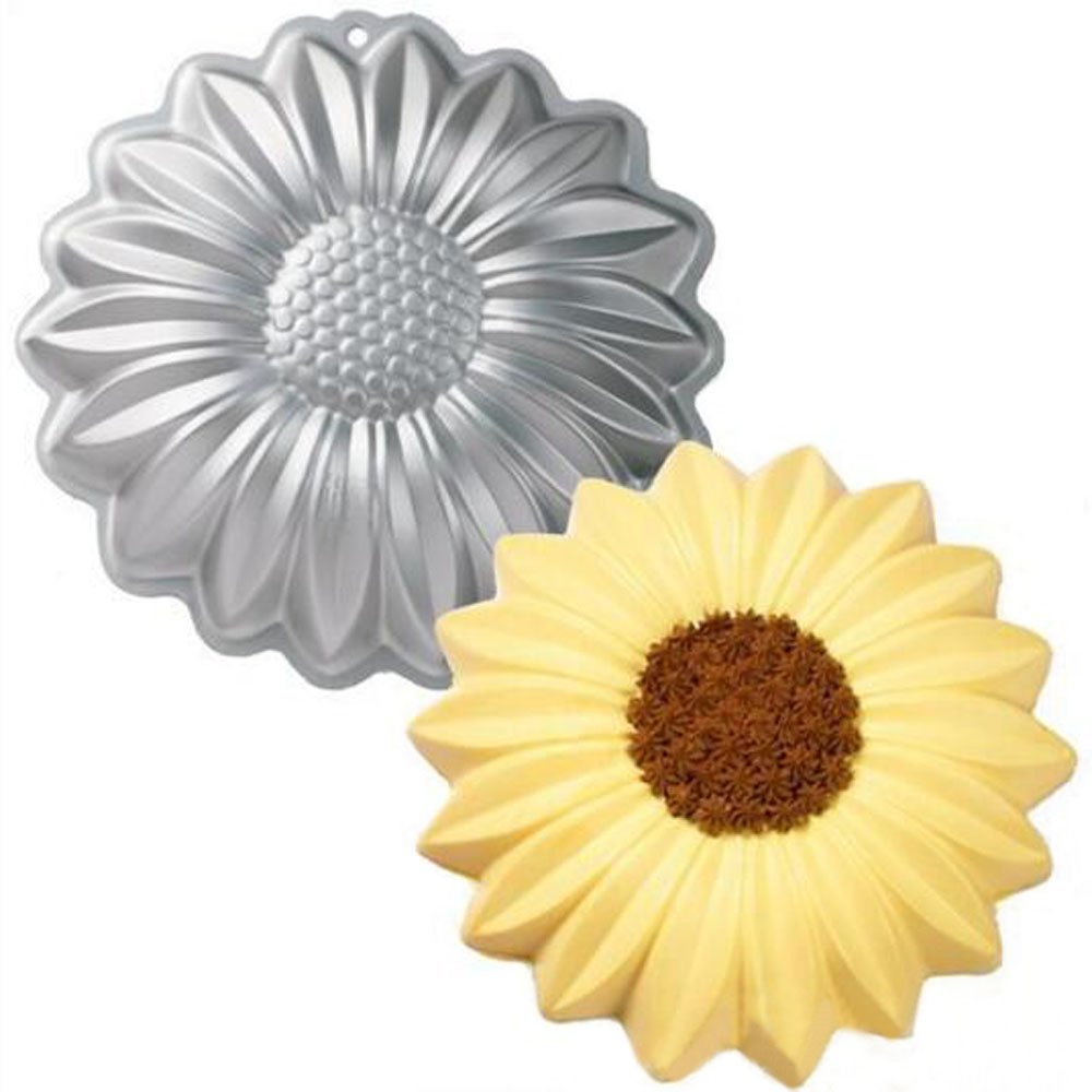 Syhl Sun Flower Cake Pan, Kids 3D Birthday Cake Pan, Aluminum Alloy Cake Molds Nonstick Baking Tools.