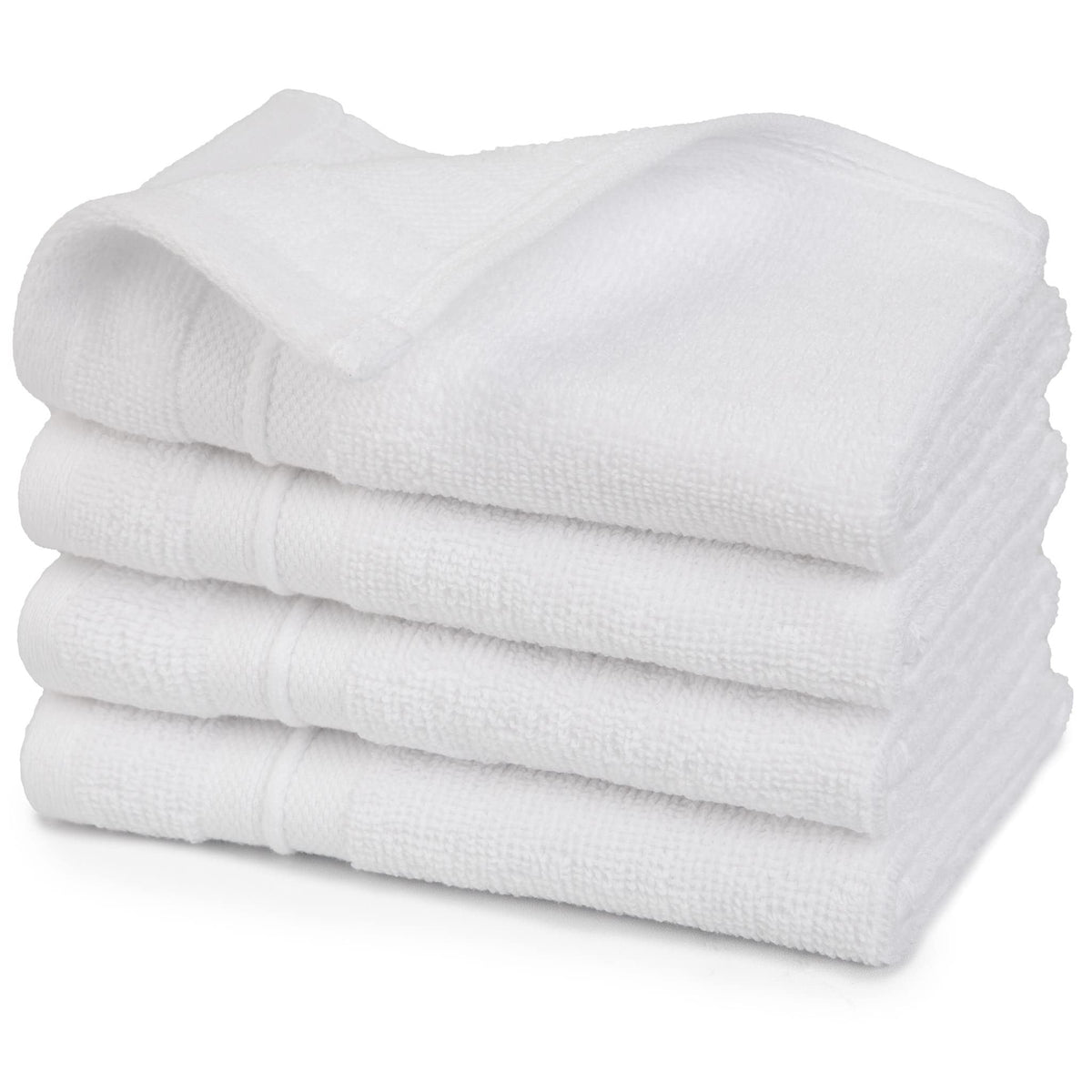 Sticky Toffee Washcloths Set 100% Cotton White, Oeko-Tex Terry Cotton, Soft And Absorbent Wash Cloths For Your Body, Face Towel