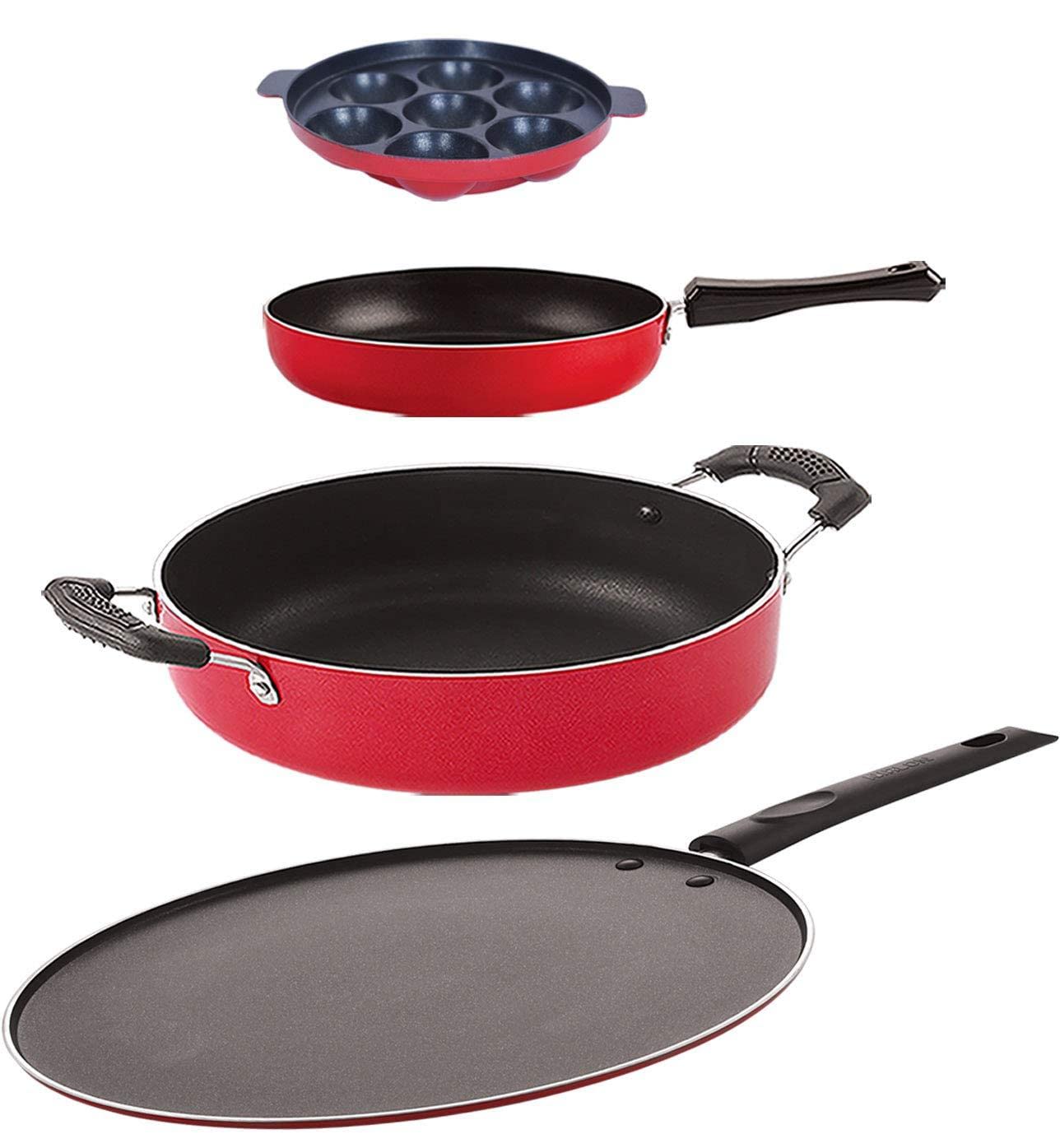 Nirlon Non Stick Aluminium Cookware Gift Set, 3 Piecesfp11_St12_Ap7_Cs24