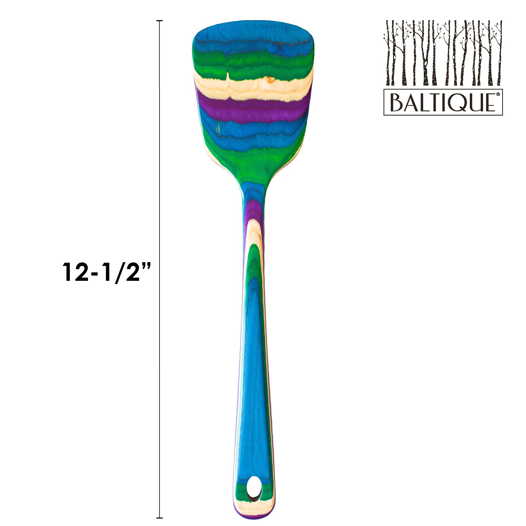 Baltique Mumbai Collection 12-12 Wooden Spatula, Safe For Nonstick