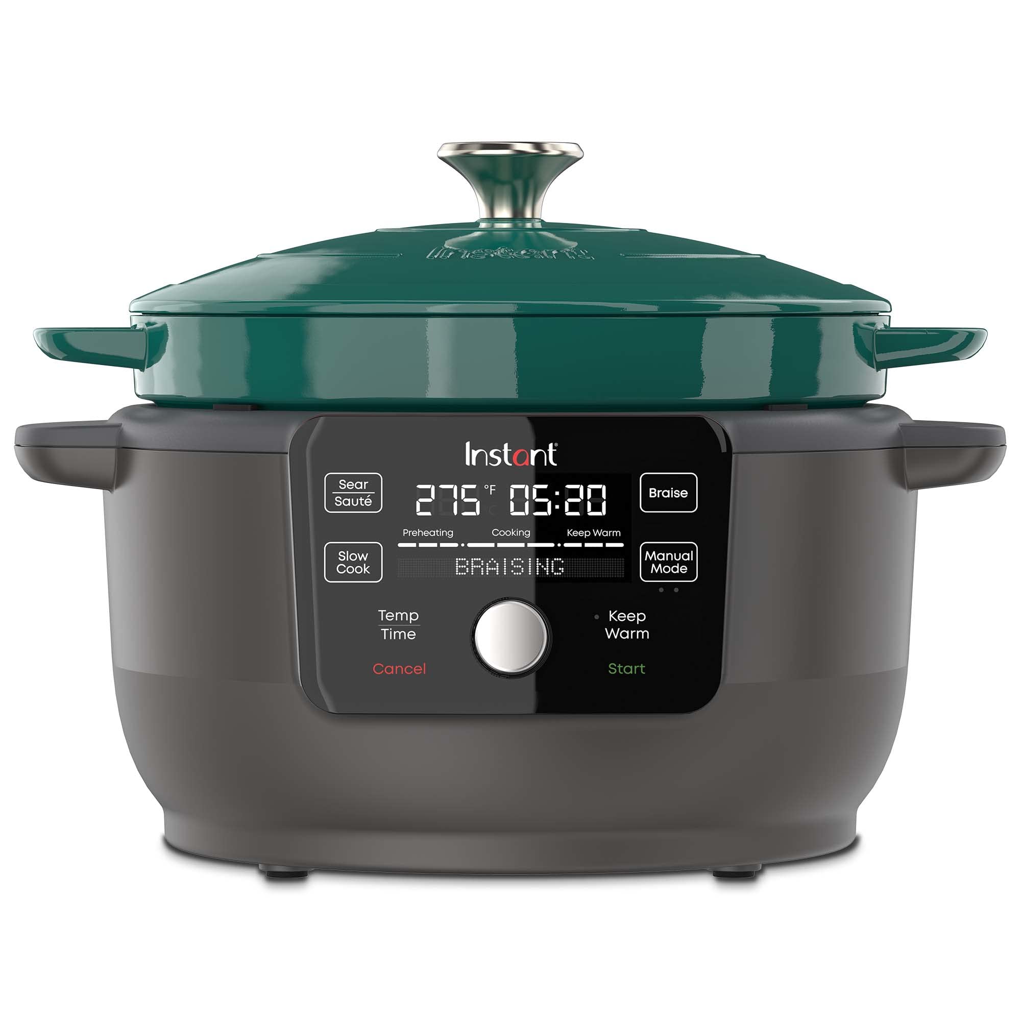 Instant Electric Round Dutch Oven, 6Quart 1500W, From the Makers of Instant Pot, 5in1: Braise, Slow Cook, Sear/Saut, Cookin