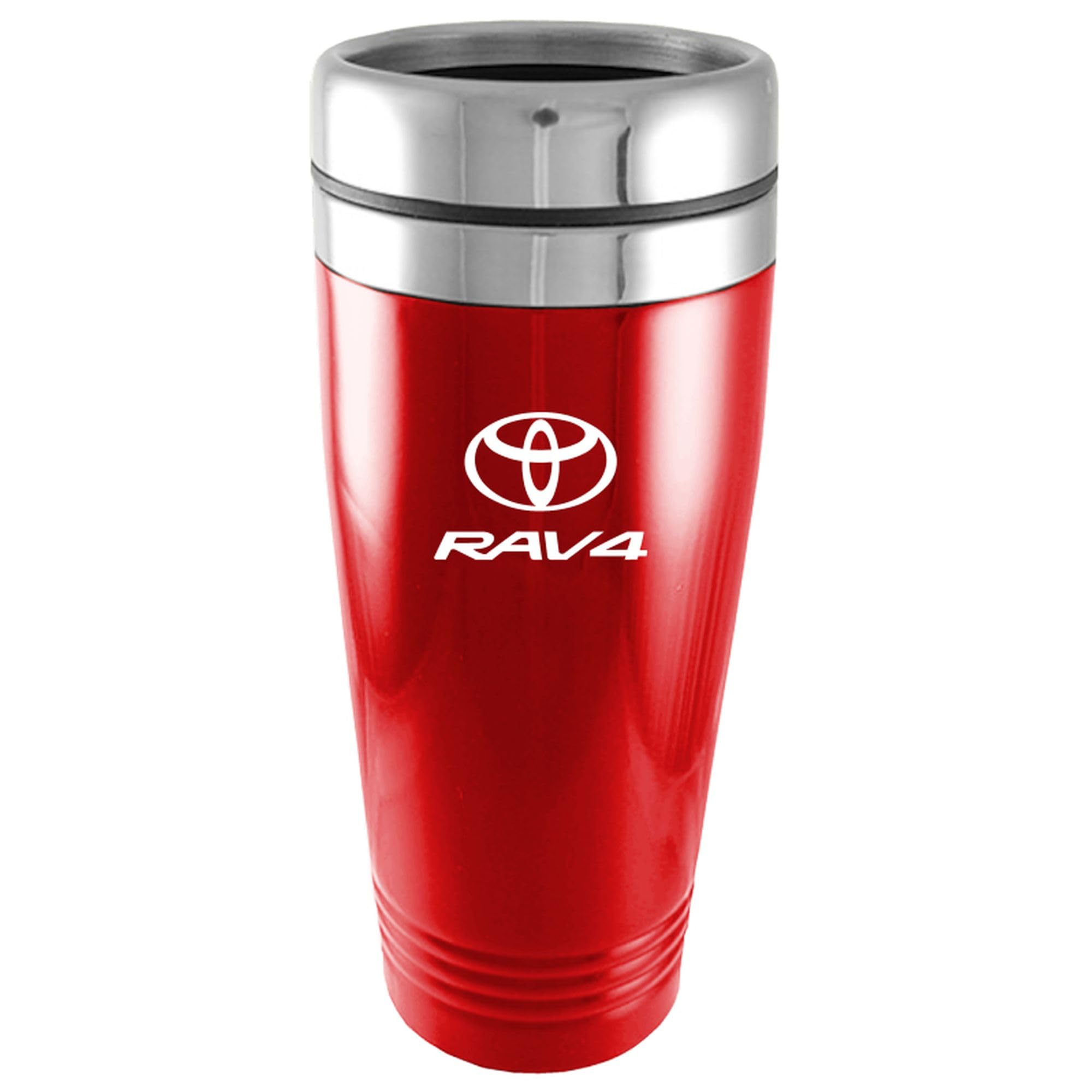 Au-Tomotive Gold Stainless Steel Travel Mug For Toyota Rav4 (Red)