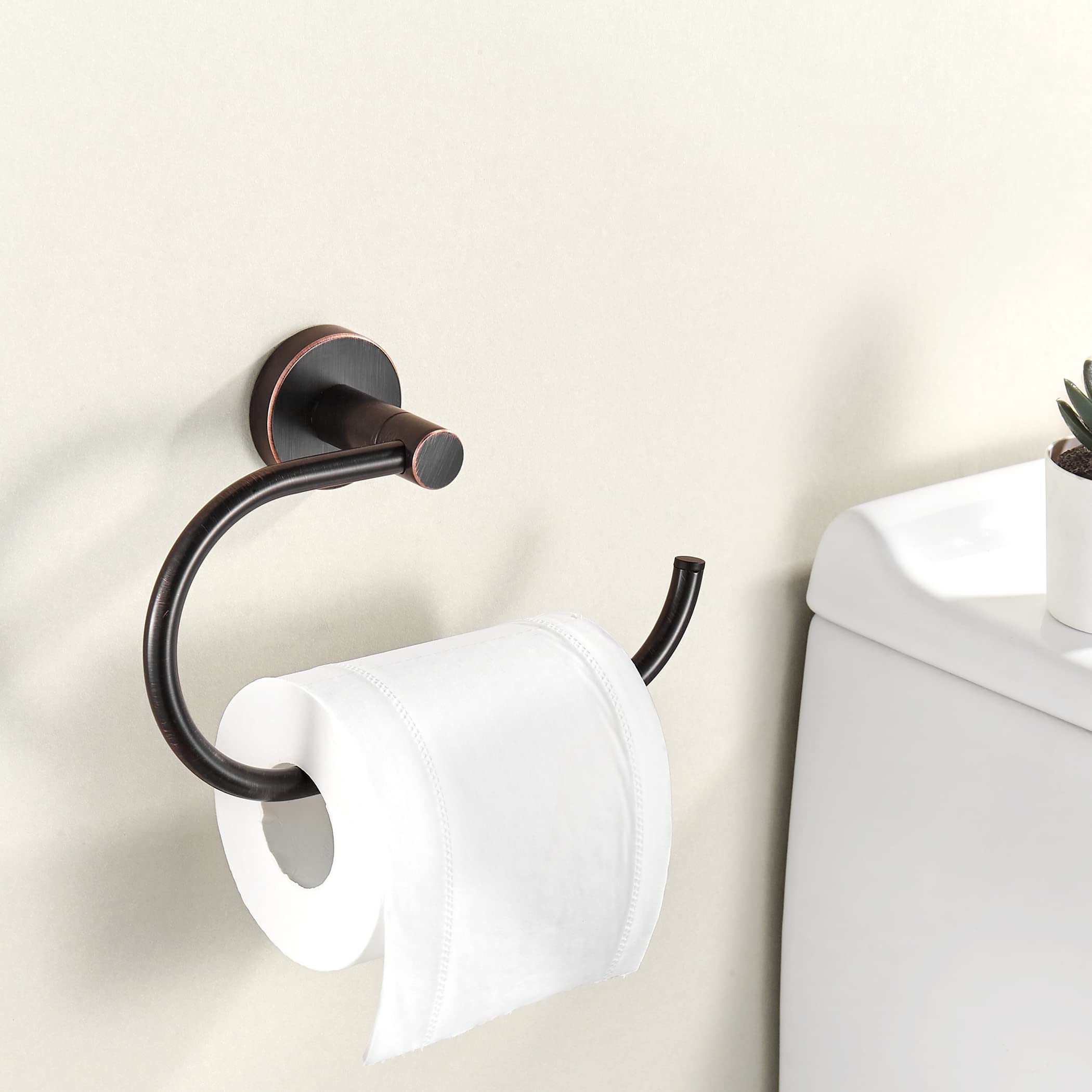 Bronze Toilet Paper Holder Towel Ring,Oil Rubbed Bronze Toilet Roll Holder Hand Towel Holder Bathroom Accessories,Wall Mount Rus