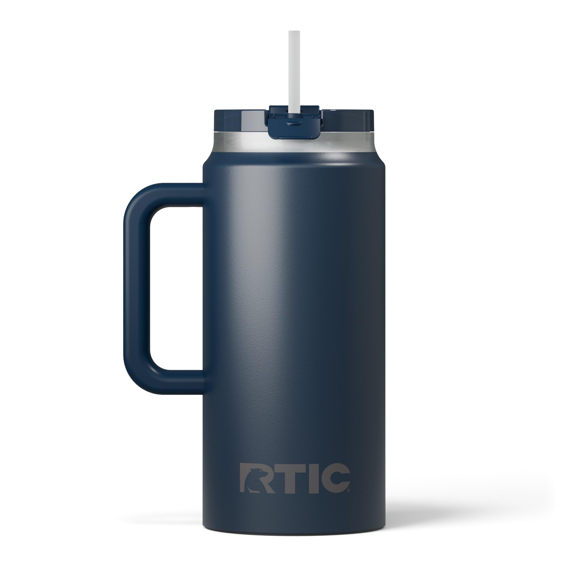 RTIC 64 oz Ceramic Lined Insulated Road Trip Tumbler, Leak-Resistant Lid, Navy