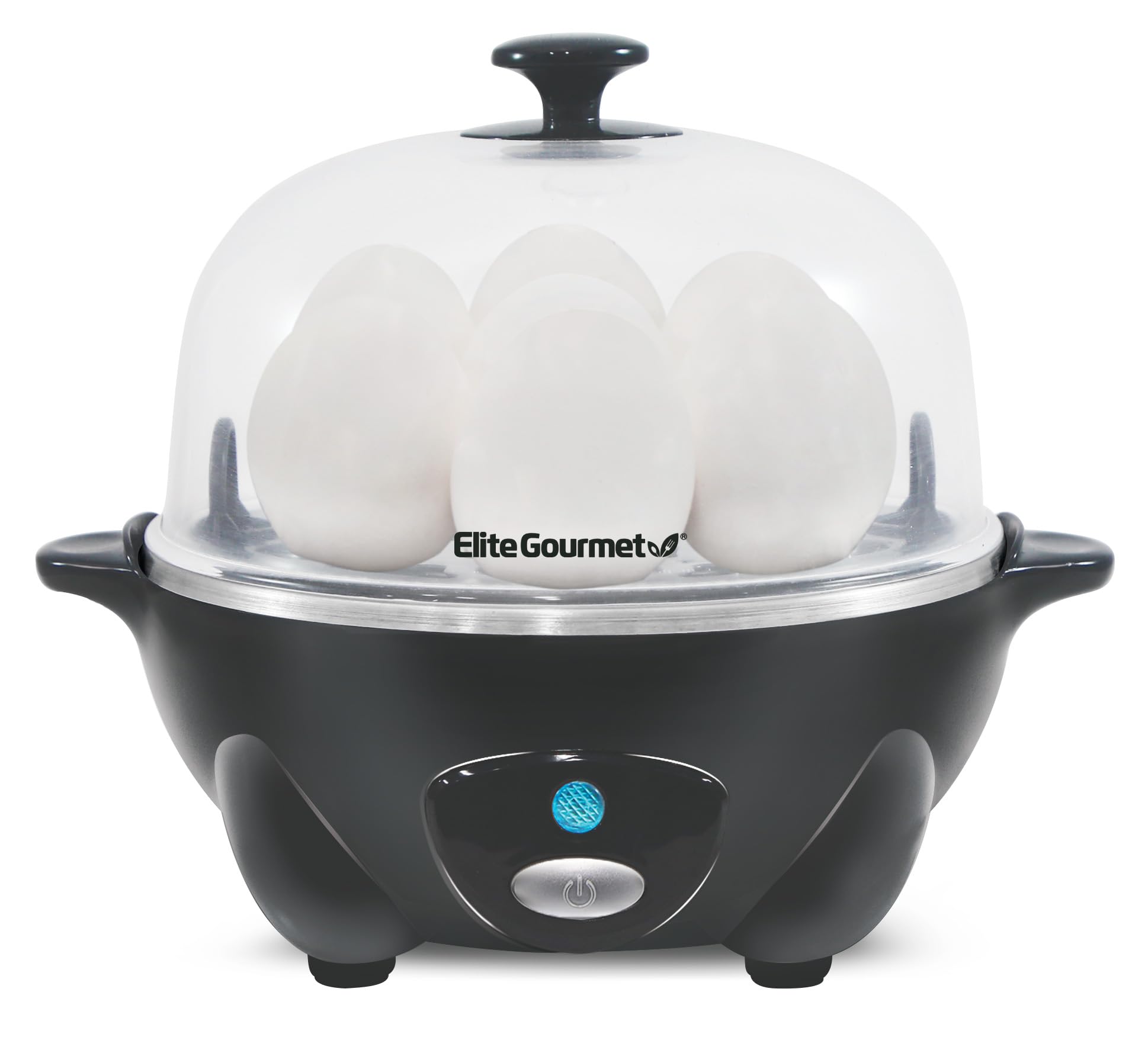 Elite Gourmet Egc710Dkg Rapid Egg Cooker, 7 Easy-To-Peel, Hard, Medium, Soft Boiled Eggs, Poacher, Omelet Maker, Auto Shut-Off,