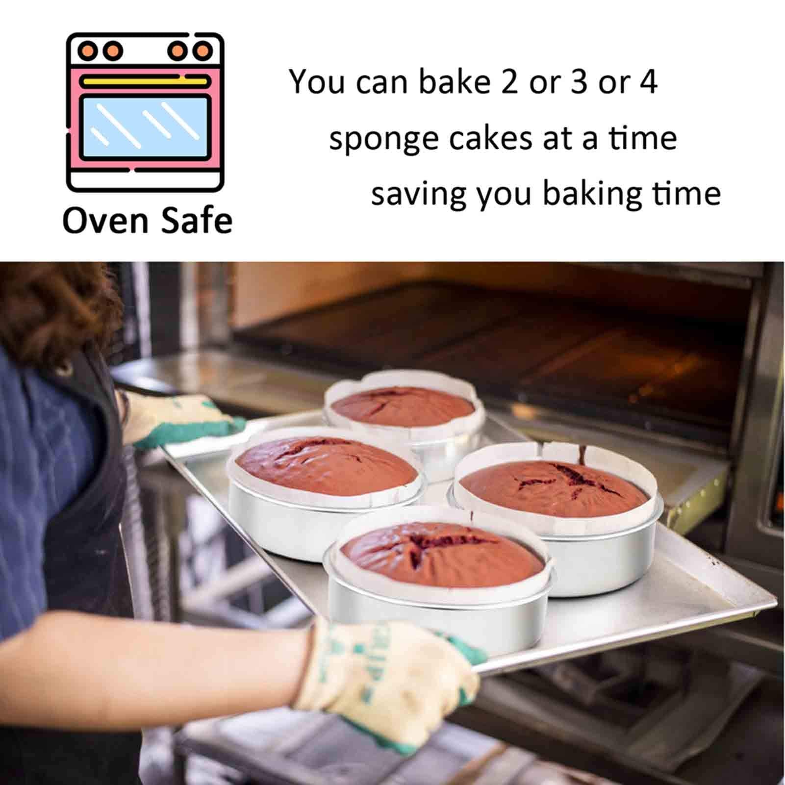 Teamfar 6 Inch Cake Pan, 4 Pcs Round Tier Cake Pans Set Stainless Steel For Baking Steaming Serving, Fit In Oven Pot Air Fryer,