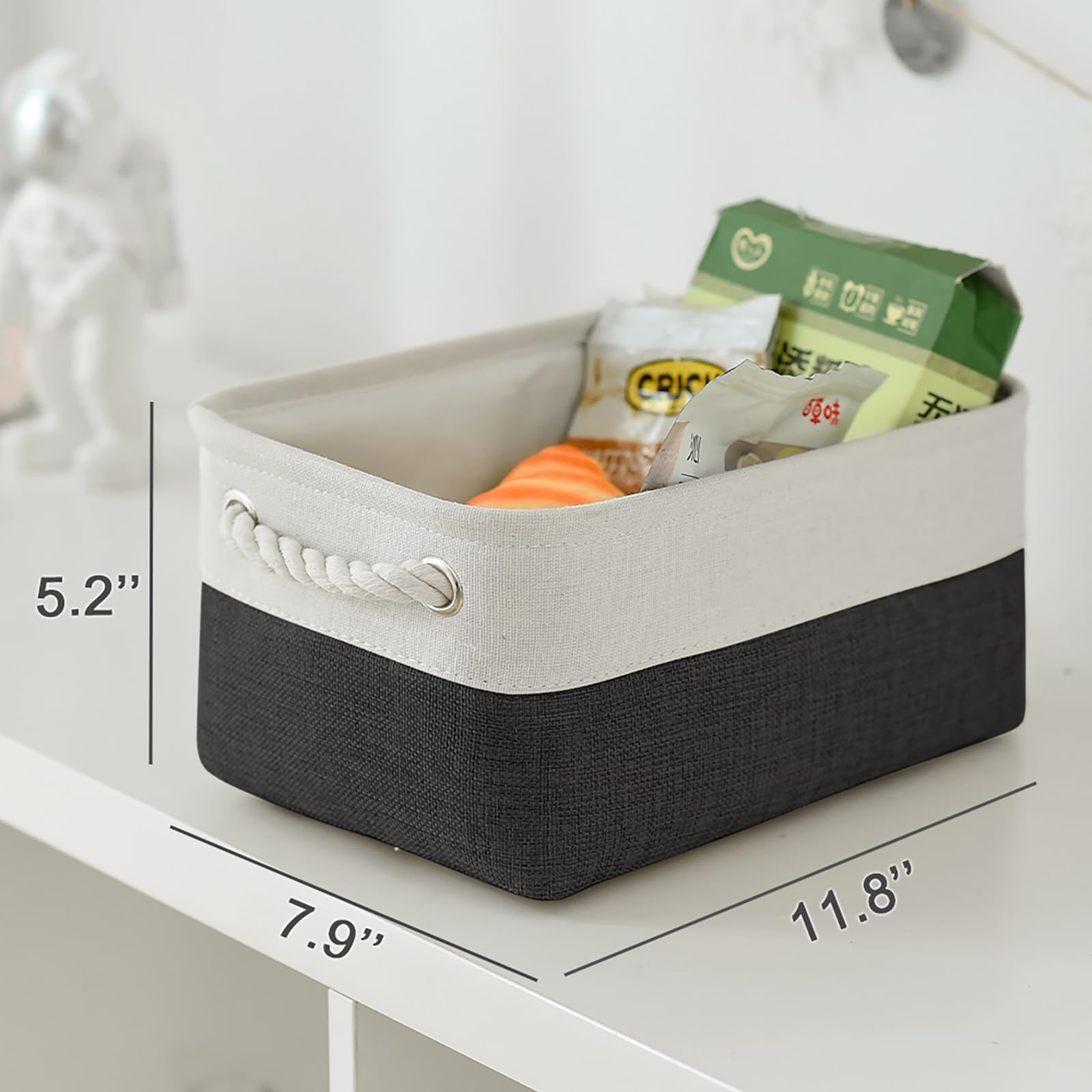 Thewarmhome Storage Bins For Shelves - 6 Pack 11.8X7.8X5.2 Inch Collapsible Storage Cubes, Basket For Gifts Empty Closet Organiz