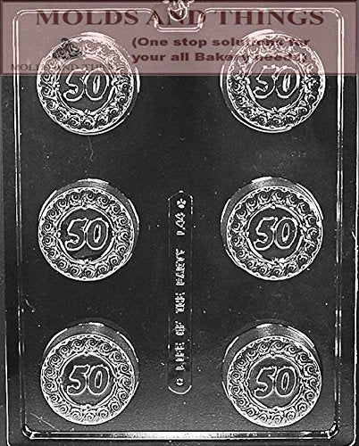 50Th Birthday Cookie Chocolate Candy Soap Mold 50Th Anniversary Chocolate Candy Mold With Copywrited Molding Instructions