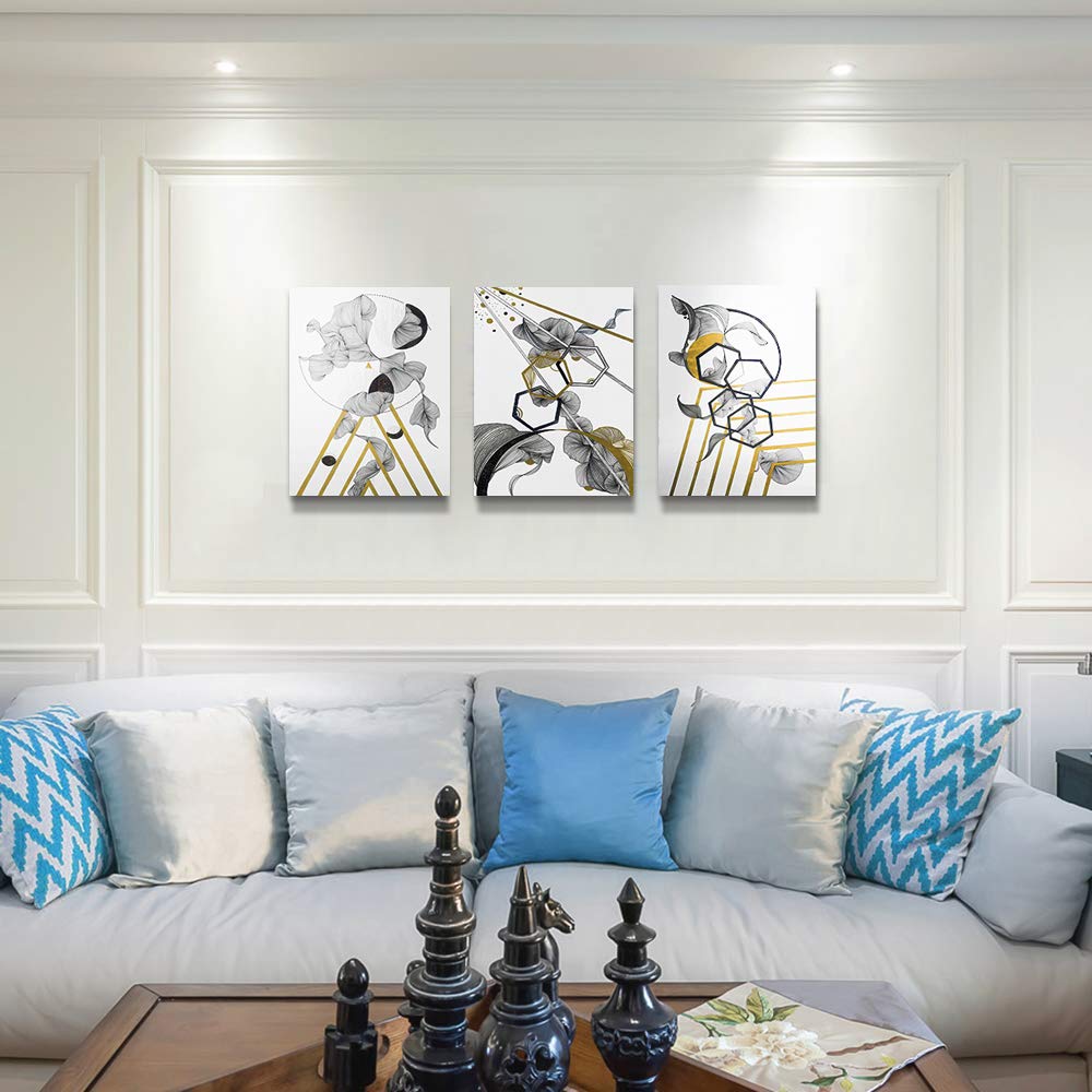 Modern Abstract Painting Canvas Wall Art For Living Room Wall Artworks Bedroom Decoration, 3 Piece Framed Office Kitchen Bathroo