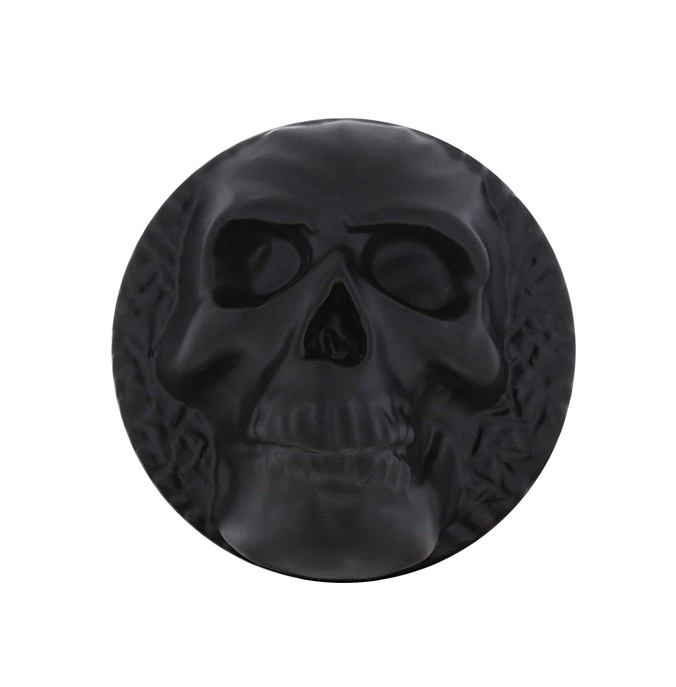 United Pacific 23054 Black Metal Alloy Skull Air Valve Knob, Strong & Durable, 3D Skull Design, Easy Screw-On Installation - One