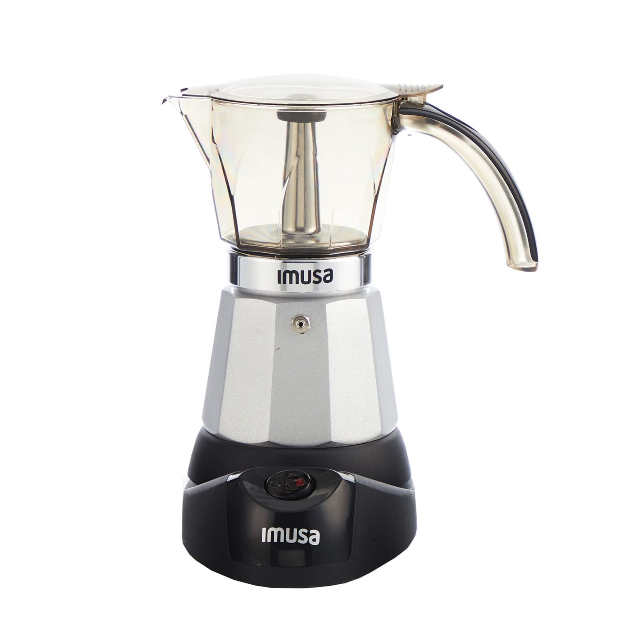Imusa 6 Or 3Cup Electric Espresso Maker, Silver