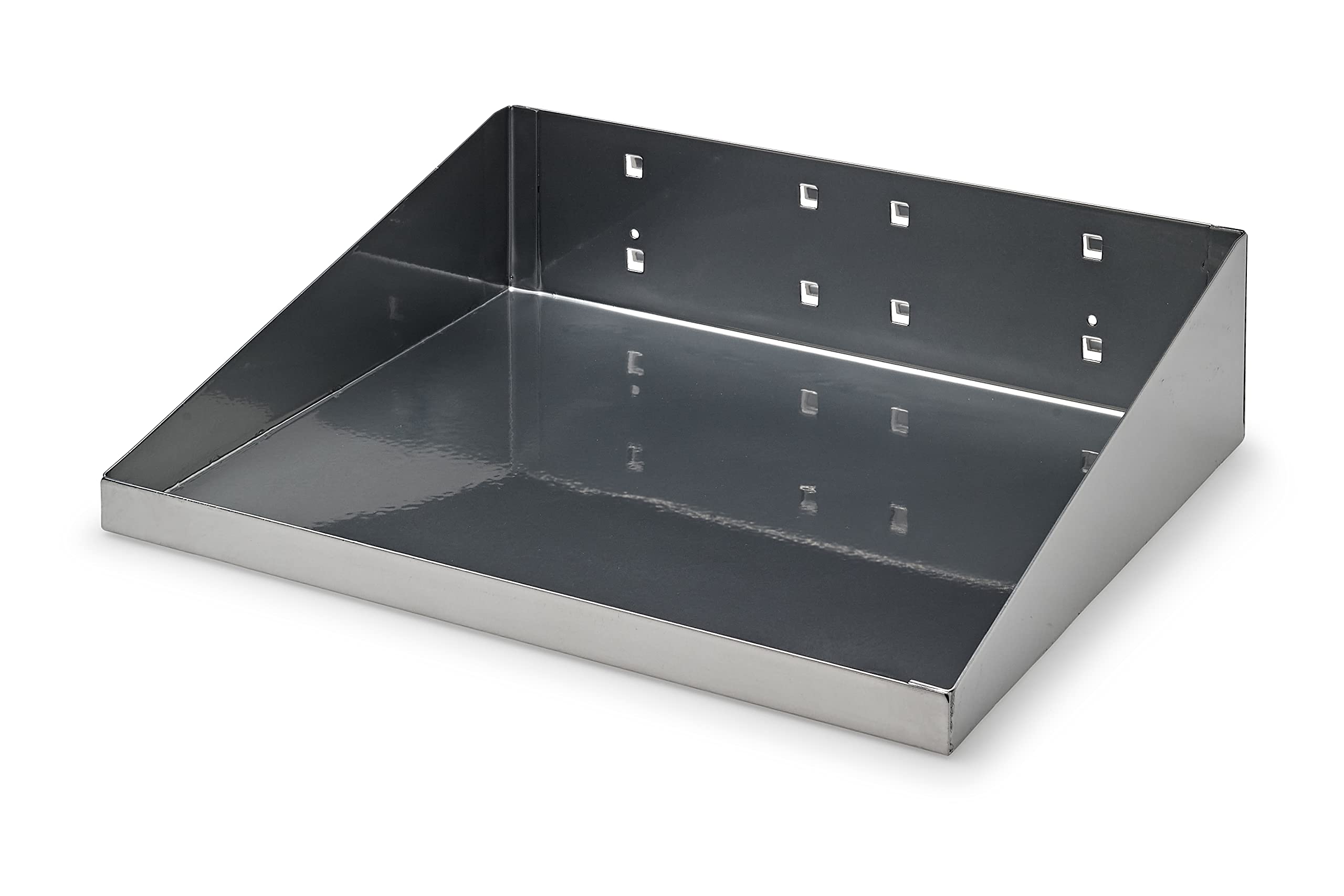 Triton Products 56120-Slv Lochook Shelf With Garment Hanger, 12'' X 10'', Silver