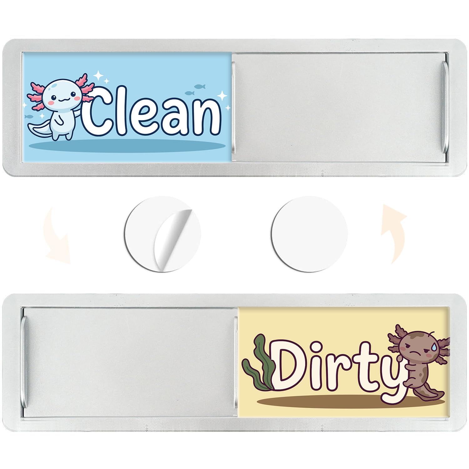 Dishwasher Magnet Clean Dirty Sign  Cosmisun Axolotl Clean Dirty Magnet for Dishwasher Cartoon Animal Double Sided Strong Dish 