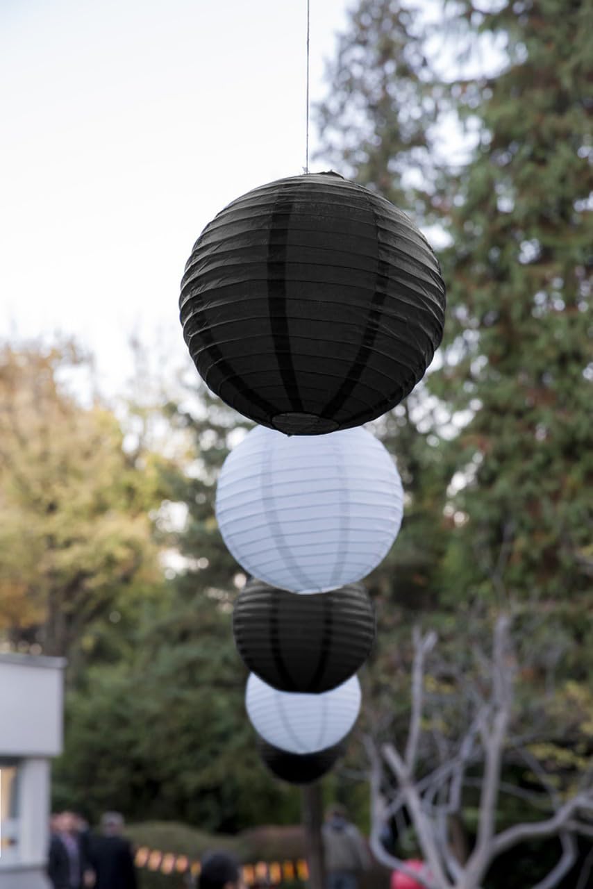 Green Round Paper Lanterns 8in/10in/12in(Total 6 PCS) Decor Hanging Green Paper Lanterns Chinese Lanterns Japanese Lanterns for