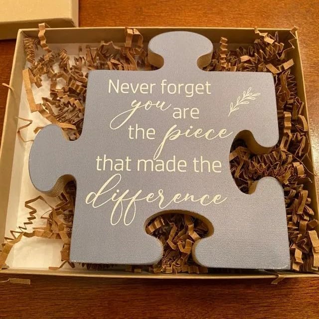NSMVSS Puzzle Piece Thank You Gift, Thank You for Being Such an Iportant Piece of My Story, Gift for Mom, a Surprise Gift with a