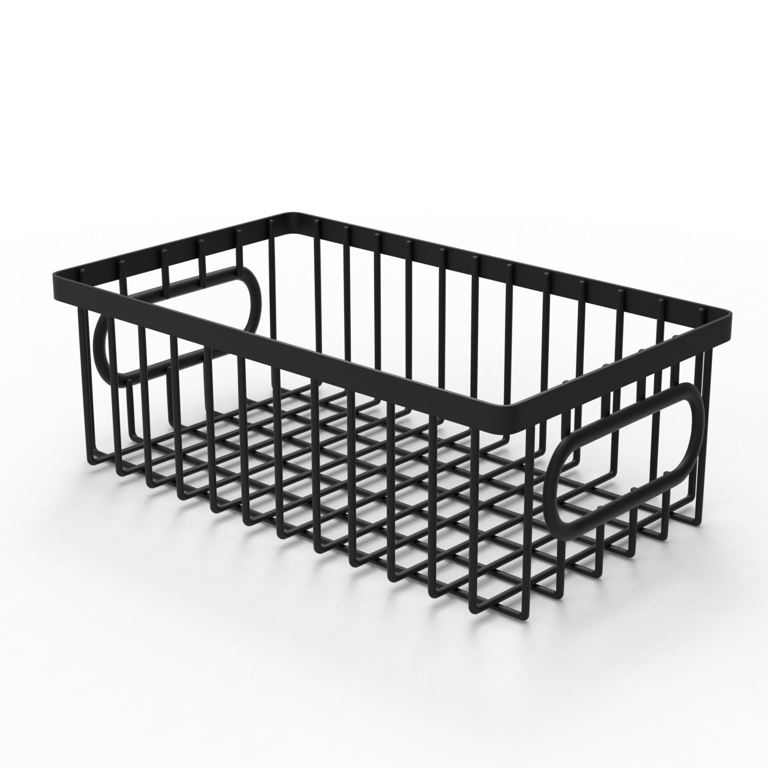 WonderStand Premum Metal Steel Storage Basket For Home and Kitchen (Black)