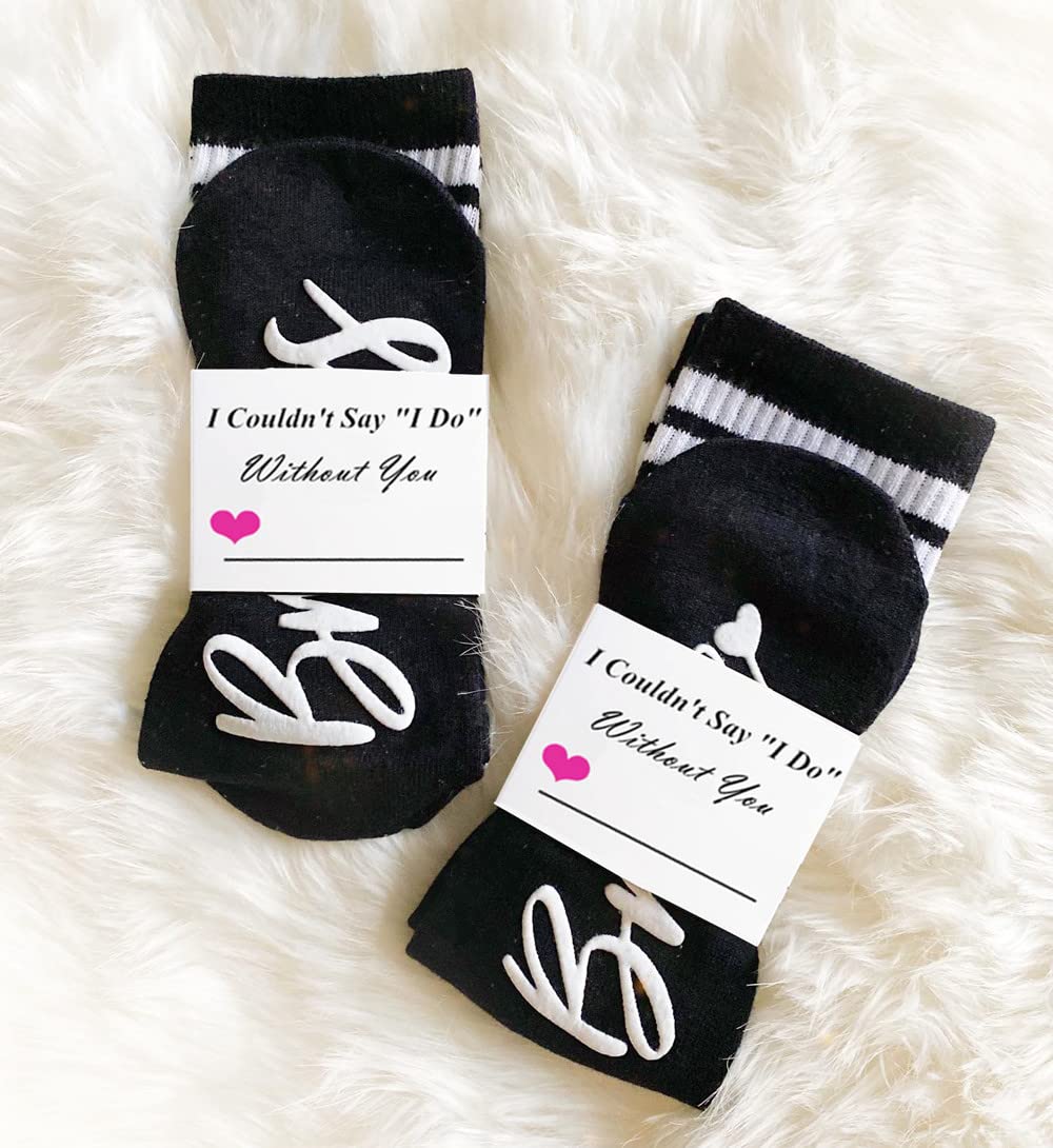 Wiffgo Bridesmaid Gifts For Women Her Bachelorette Party Favors Engagement Fuzzy Socks Cute Bride Socks Cotton Wedding Gifts