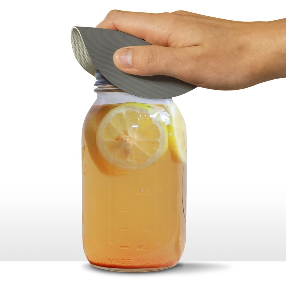 Solid Color Gray Round Rubber Non-Slip Jar Gripper Lid Opener