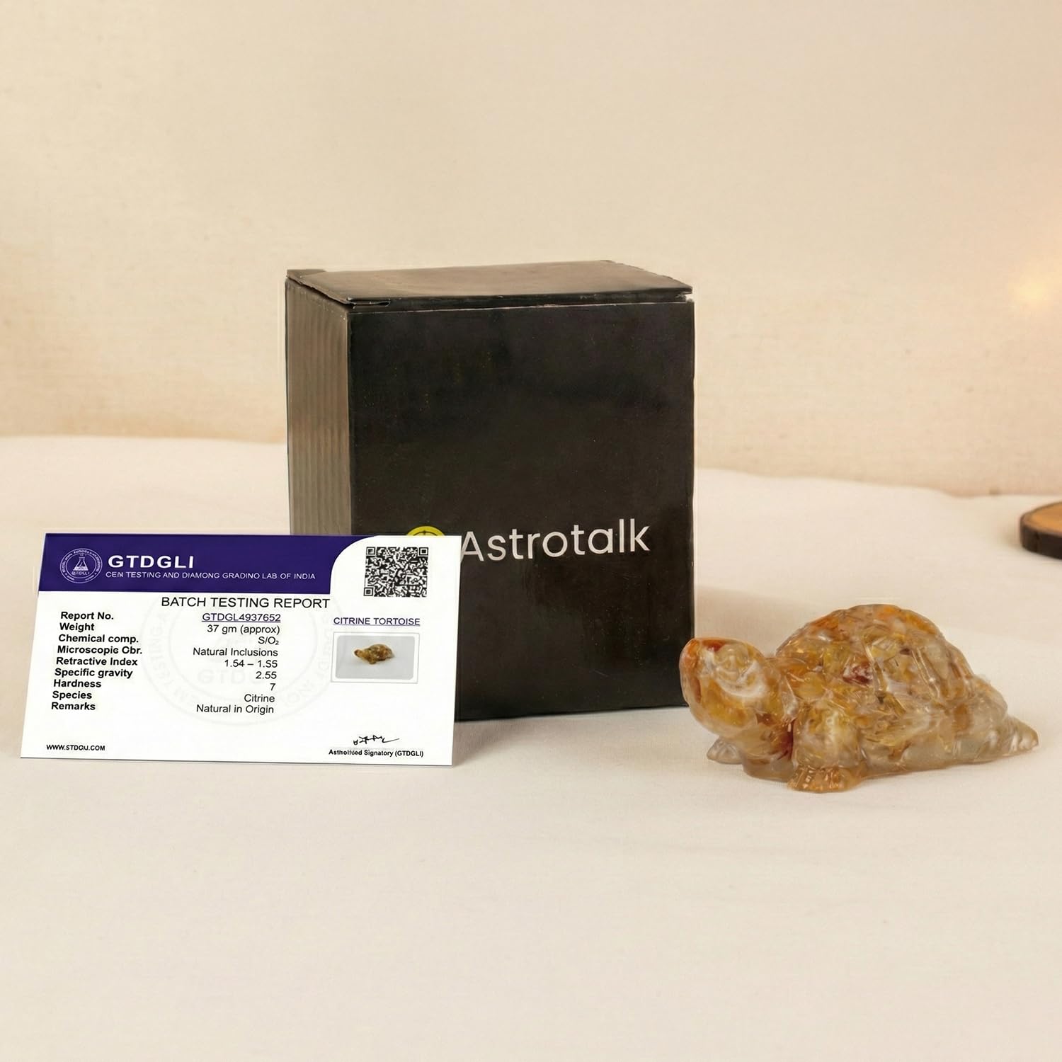 Citrine Resin Tortoise (Kachhua)