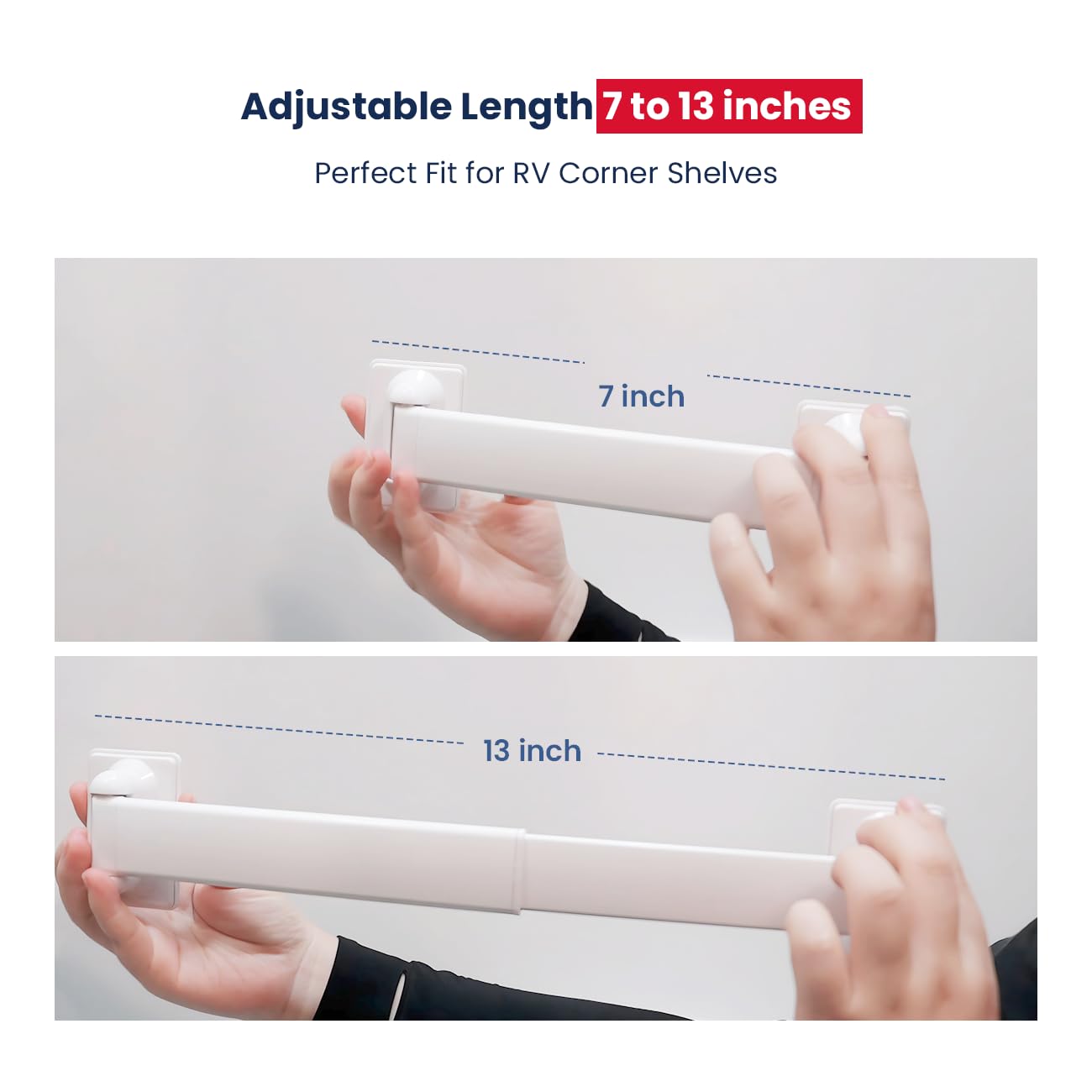 Adjustable Rv Shower Corner Storage Bar- Durable Aluminum Rv Corner Caddy For Shower Organization- Perfect For Travel Trailer, C