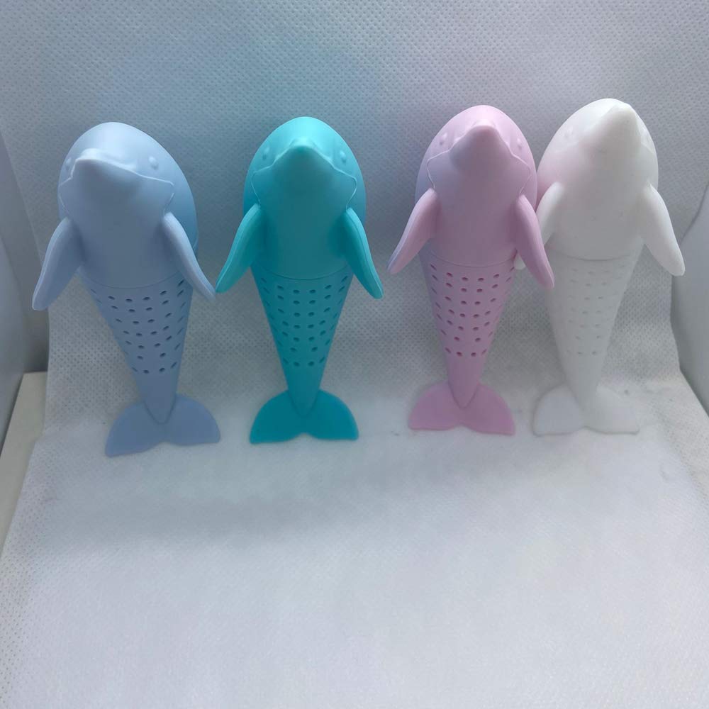 Ceresa Inc Dolphin Tea Infuser - Cute Silicone Loose Leaf Tea Strainer 4-Pack for Enjoyable Tea Times