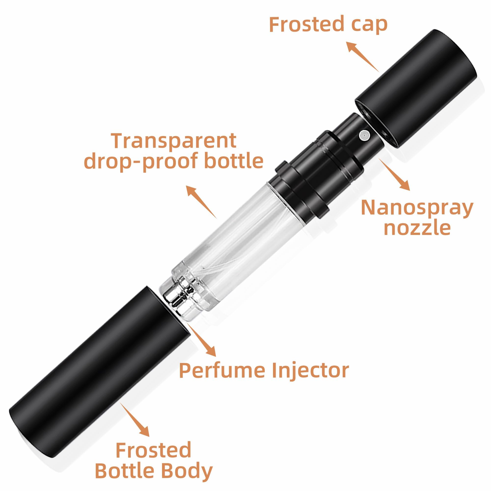 Muilsae Aa00Bk Perfume Refillable Bottle 5Ml Bottom Refill Portable Purse Atomizer, Cologne Travel Perfume Spray Bottle For Outg
