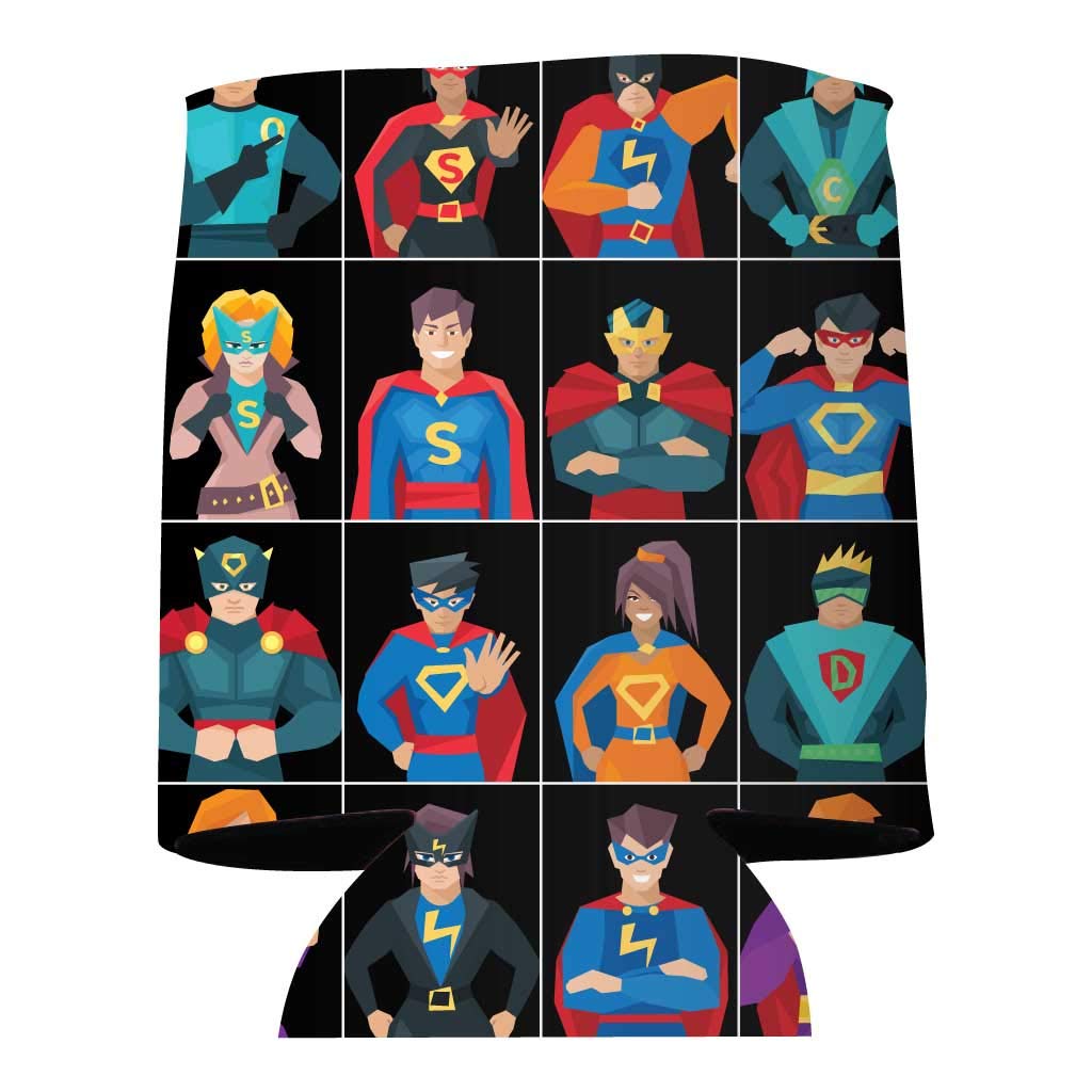 Victorystore Can And Beverage Coolers - Super Hero Can Coolers, Set Of 6