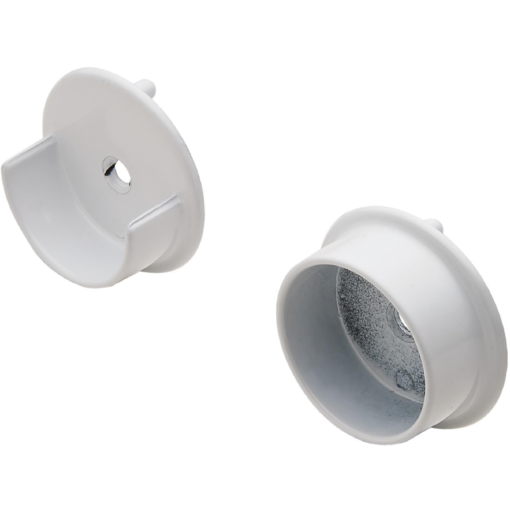 Synergy Collection Wardrobe Tube Support, 1 Pair For 1 5/16'' Diameter Closet Rod (Zinc, White)