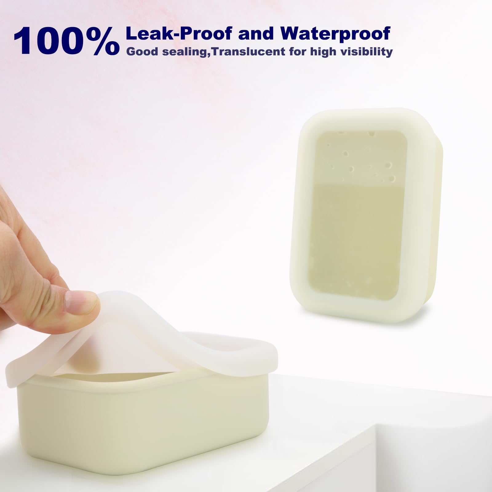 Travel Soap Case, Leak Proof Travel Soap Container, Silicone Soap Box With Drainage Layer, Shatterproof Soap Holder For Travel,